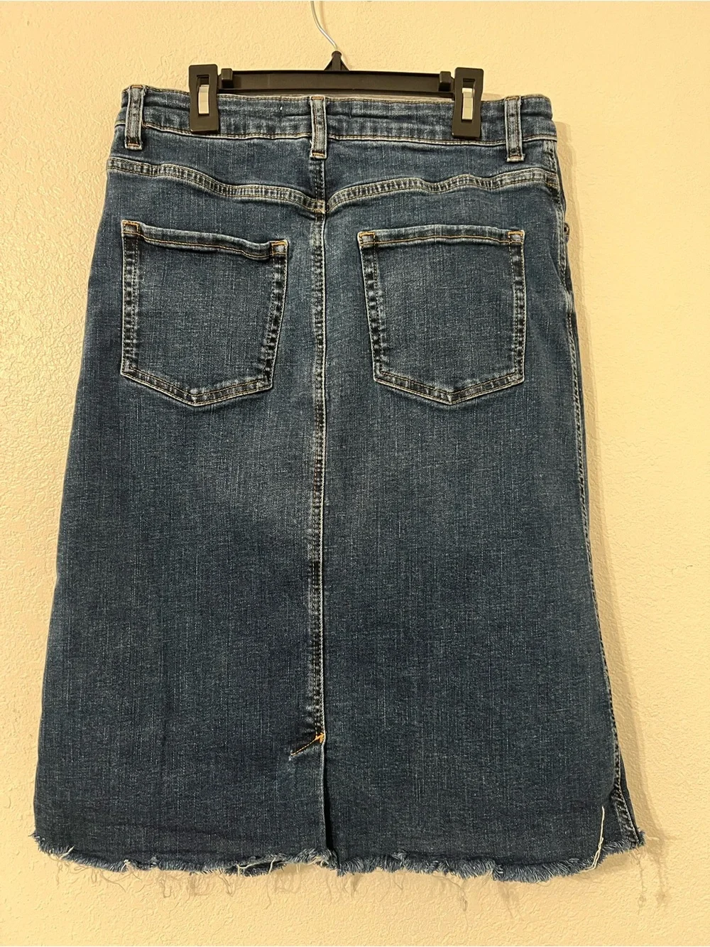 Zara Large Stretch Blue Denim Skirt